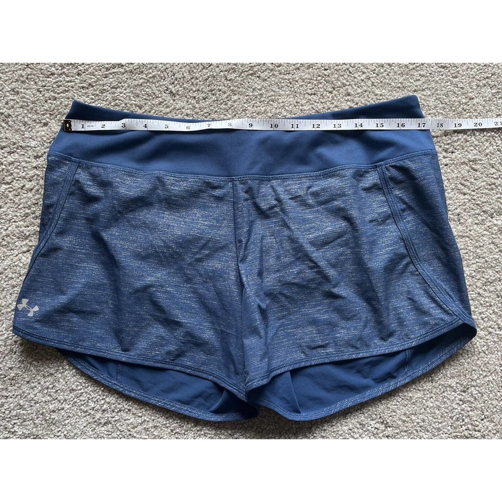 Under Armor WOMENS Get Going Shorts Blue Lined Size Large